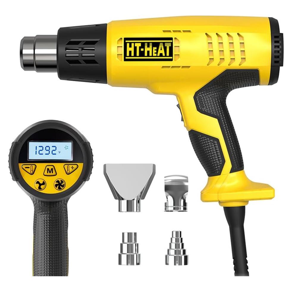 Pistola de Calor Digital LCD HT-AC001D 1550W 5 Modos Ajustables