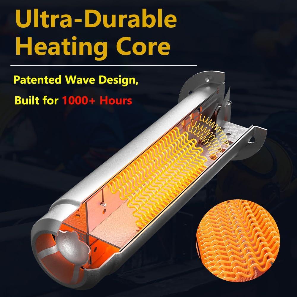 Pistola de Calor Digital LCD HT-AC001D 1550W 5 Modos Ajustables