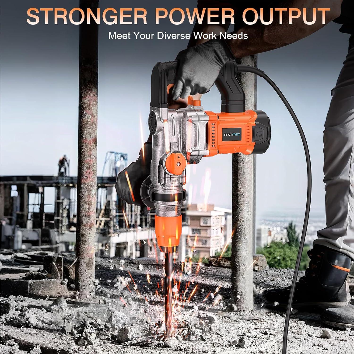 Martillo Perforador Rotativo Protmex MX-98 1500W 3 Funciones