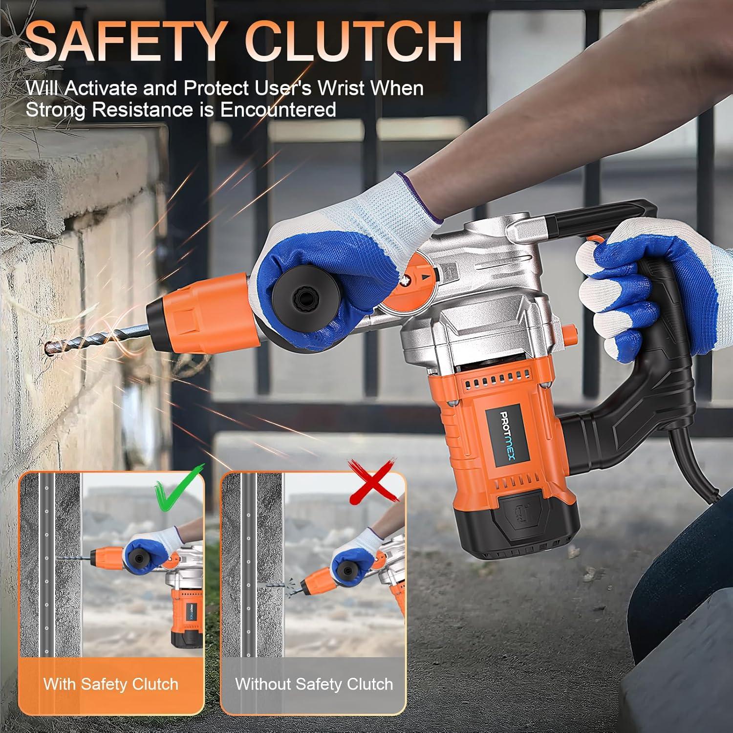 Martillo Perforador Rotativo Protmex MX-98 1500W 3 Funciones