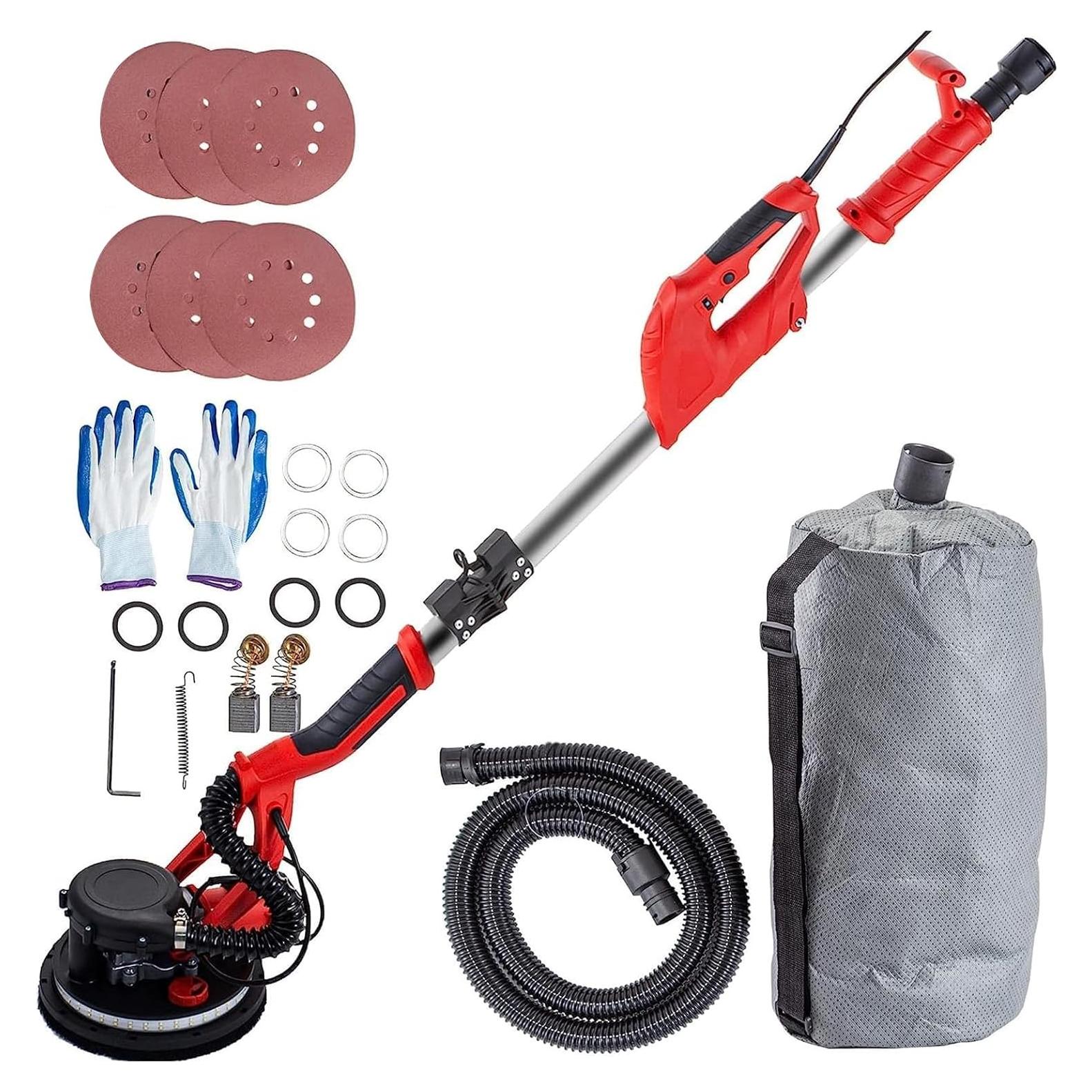 Lijadora de Yeso Eléctrica VEVOR 850W con Luz LED y Bolsa