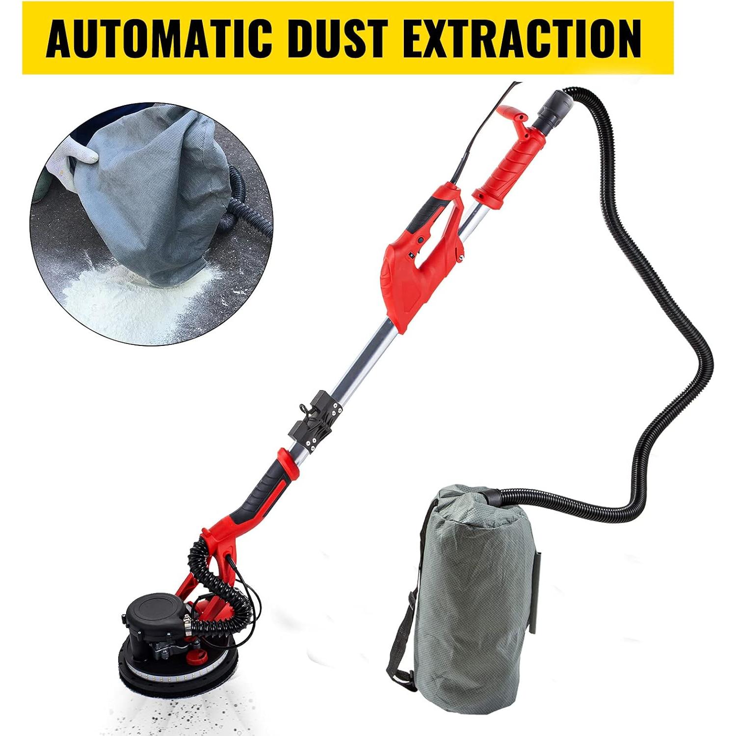 Lijadora de Yeso Eléctrica VEVOR 850W con Luz LED y Bolsa