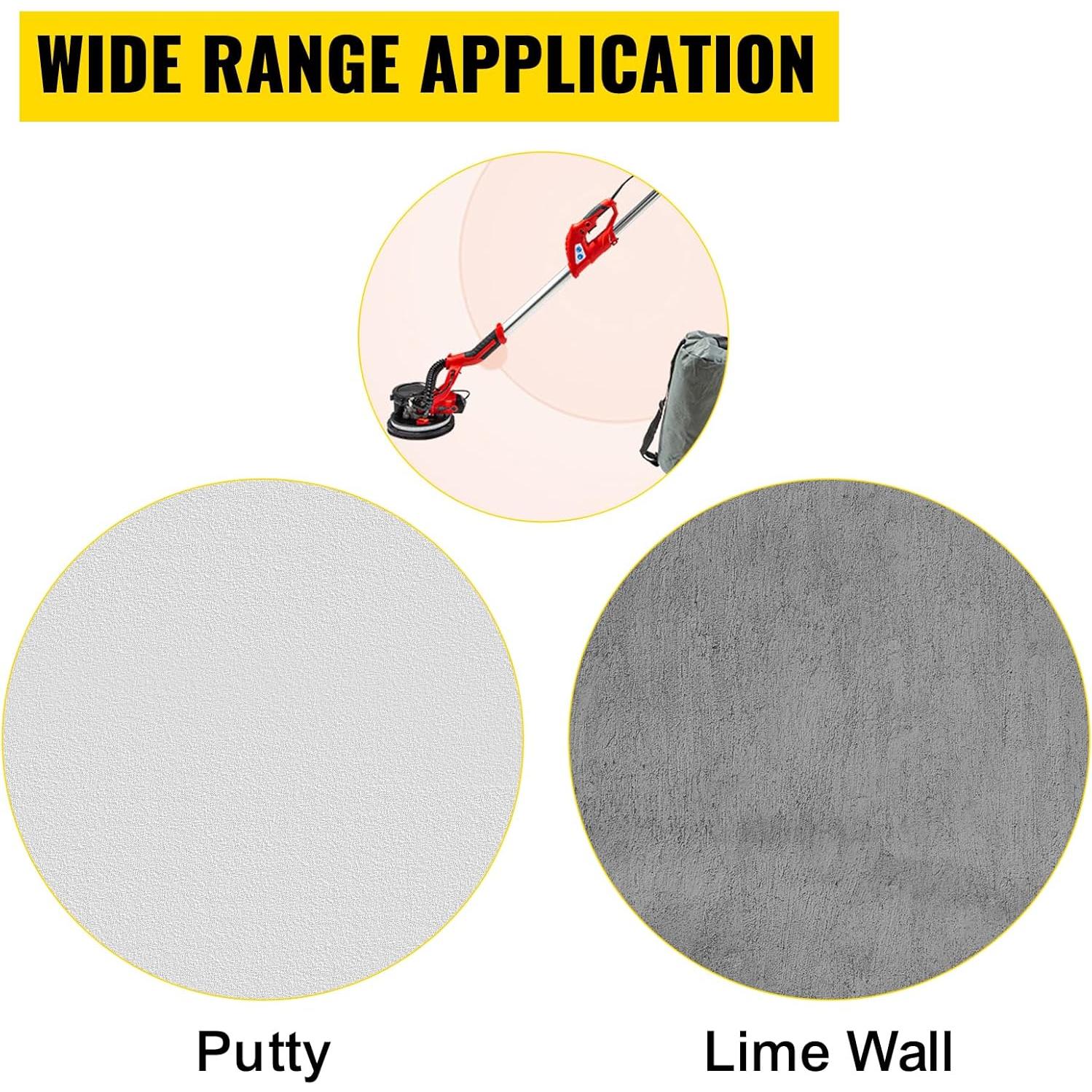 Lijadora de Yeso Eléctrica VEVOR 850W con Luz LED y Bolsa