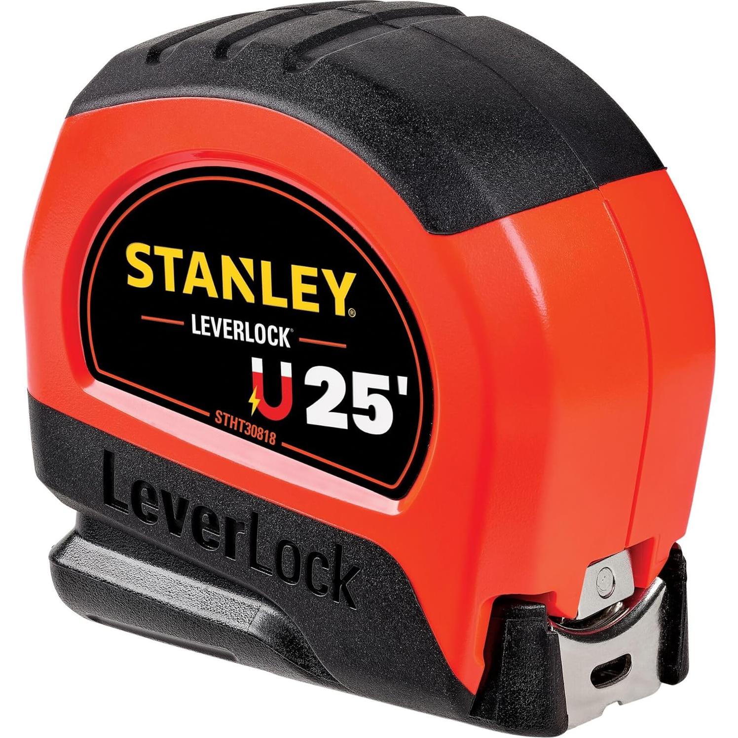 Cinta Métrica Magnética STANLEY 7.6 m LEVERLOCK Alta Visibilidad