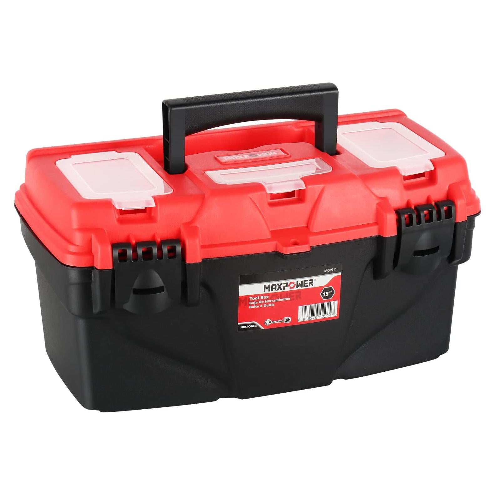 Caja de Herramientas MAXPOWER 15" Plástico con Bandeja Extraíble