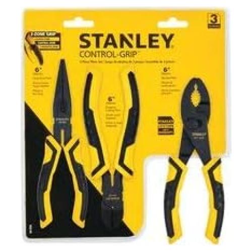 Set de Alicates de Combinación Stanley 3 Piezas Alta Resistencia