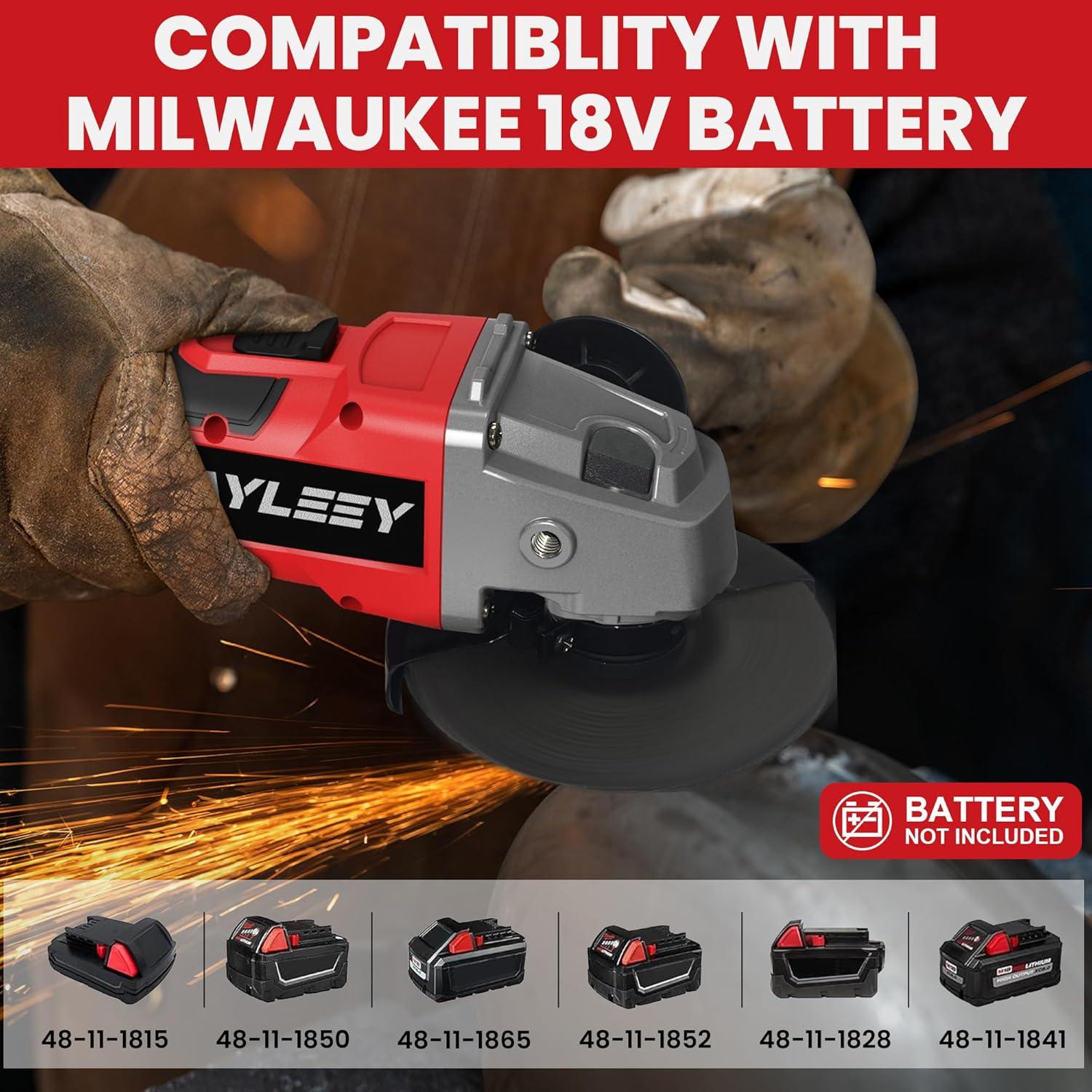 Amoladora Angular Inalámbrica RAYLEEY 18V 4.5" 8500RPM