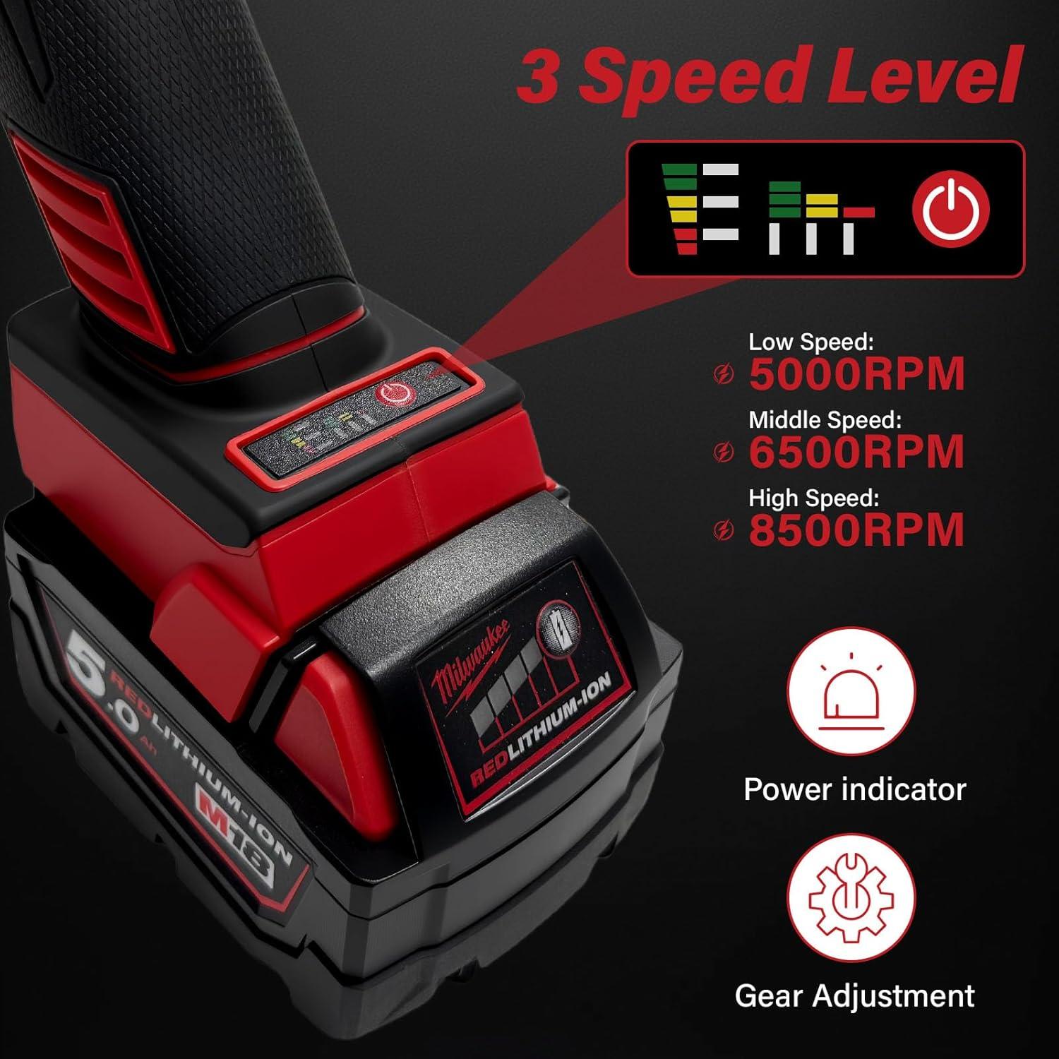 Amoladora Angular Inalámbrica Milwaukee M18 4.5" 8500 RPM