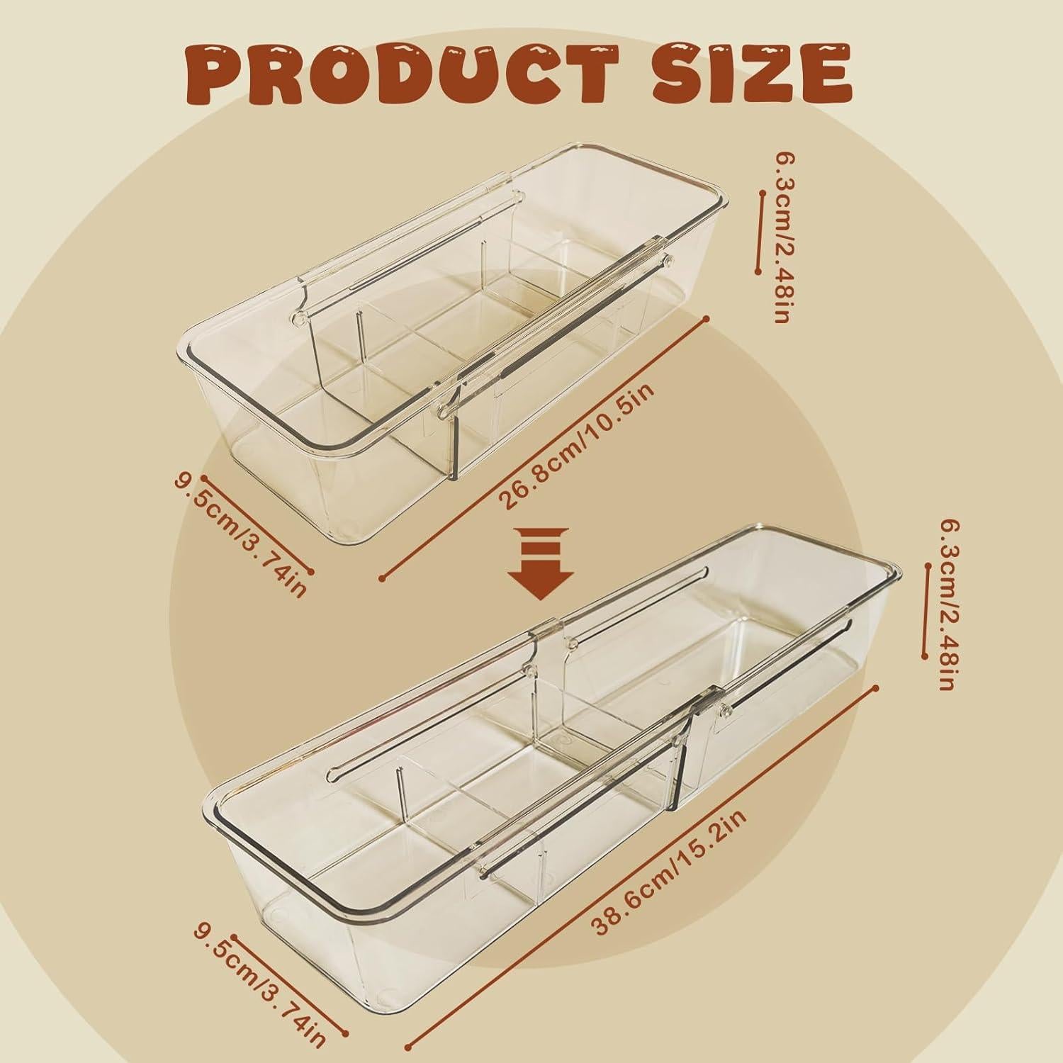 Organizador Expandible de Popotes YUANQIZHU para Cajón 26.7-38.7 cm