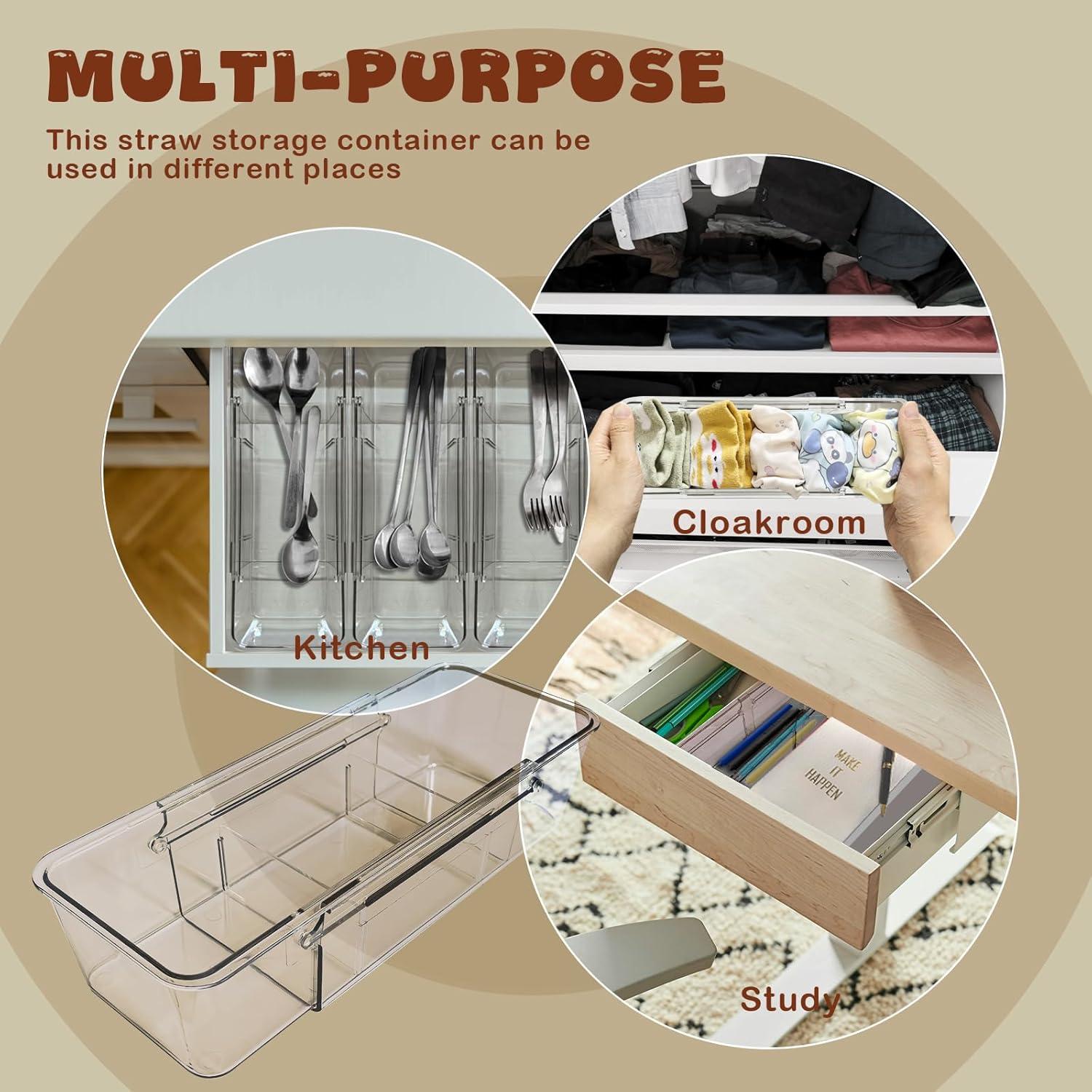 Organizador Expandible de Popotes YUANQIZHU para Cajón 26.7-38.7 cm