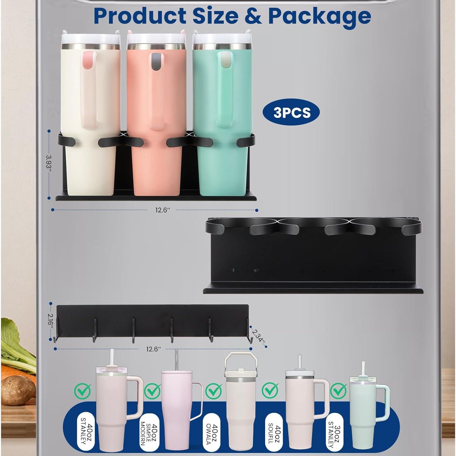 Soporte Magnético para Tazas CINPIUK - Organizador de Refrigerador