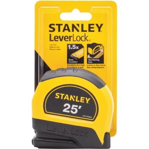 Regla de Cinta Stanley LeverLock 7.62m Amarillo