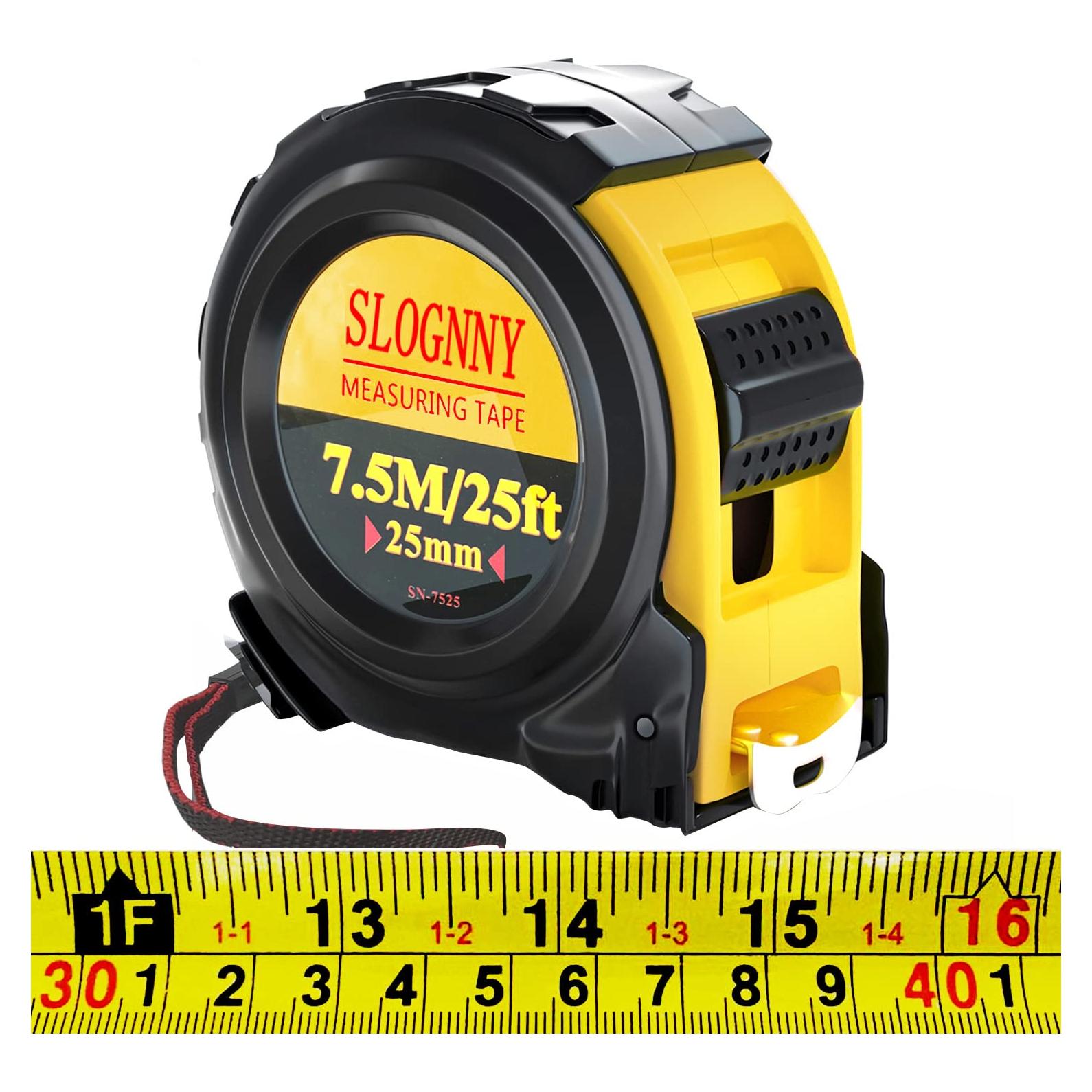 Cinta Métrica 7.62M SLOGNNY Autocerrante con Caja de Goma