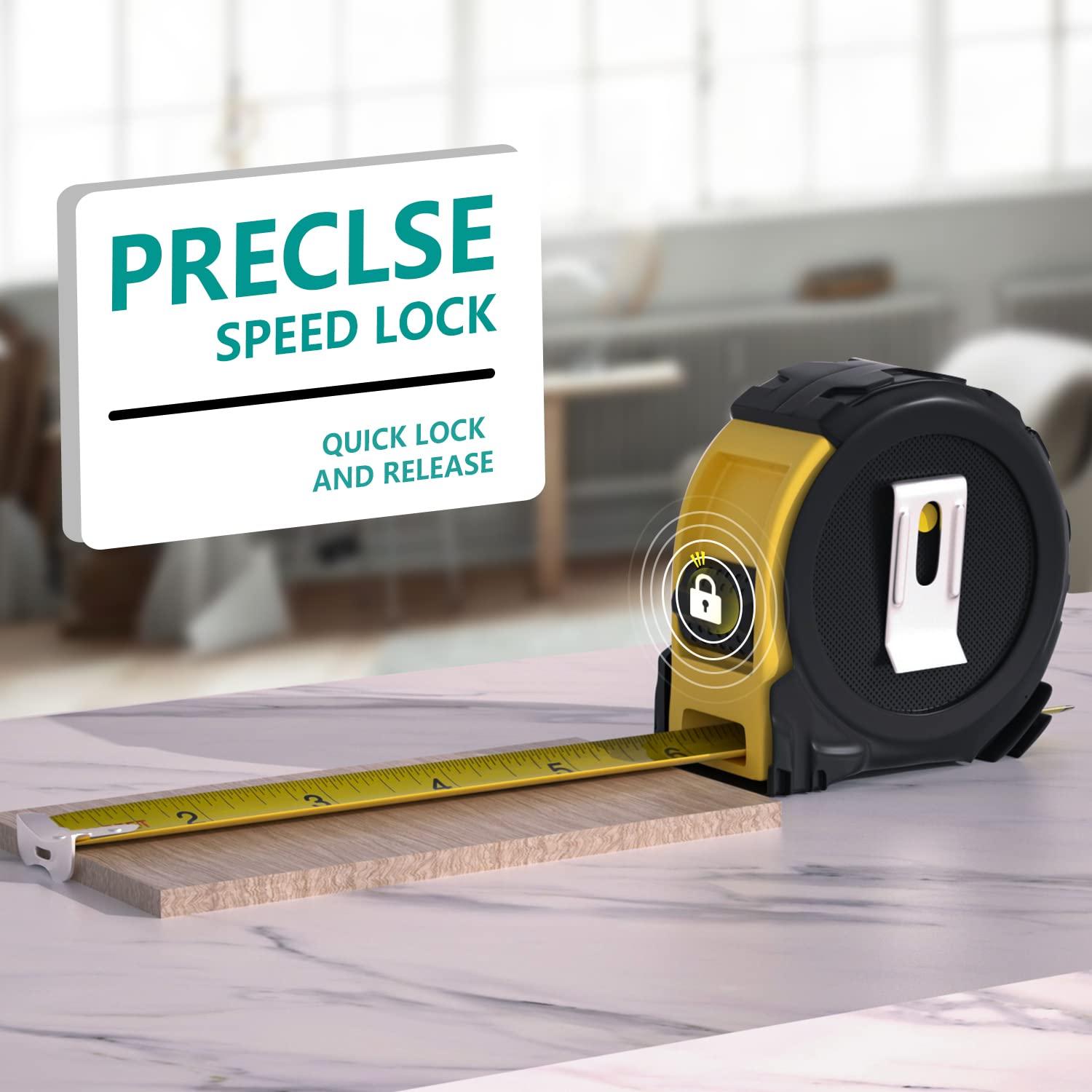 Cinta Métrica 7.62M SLOGNNY Autocerrante con Caja de Goma