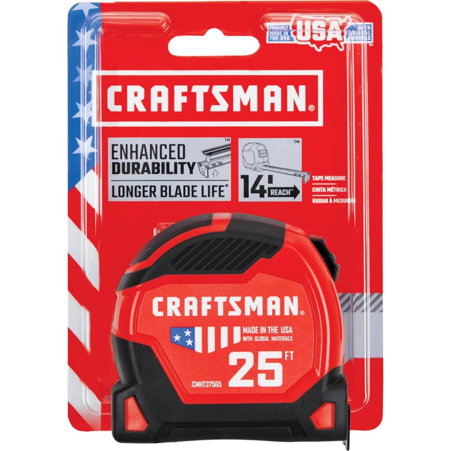 Cinta Métrica Craftsman Pro Reach 7.62m Hoja Ancha