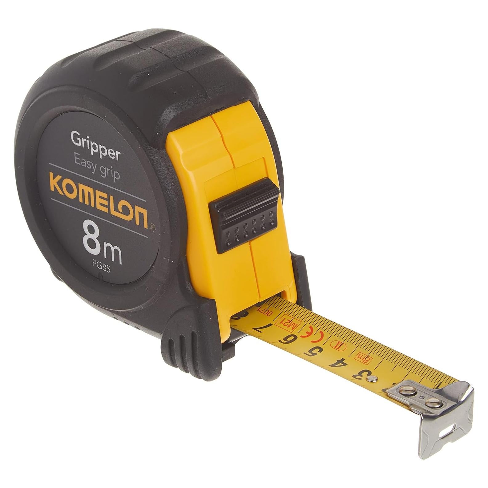 Cinta Métrica Komelon PG85 8m x 25mm con Agarre Ergonómico