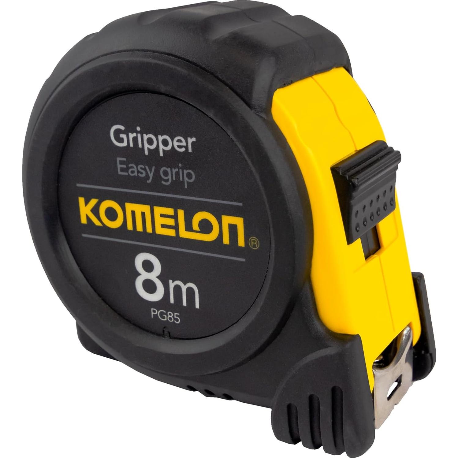 Cinta Métrica Komelon PG85 8m x 25mm con Agarre Ergonómico