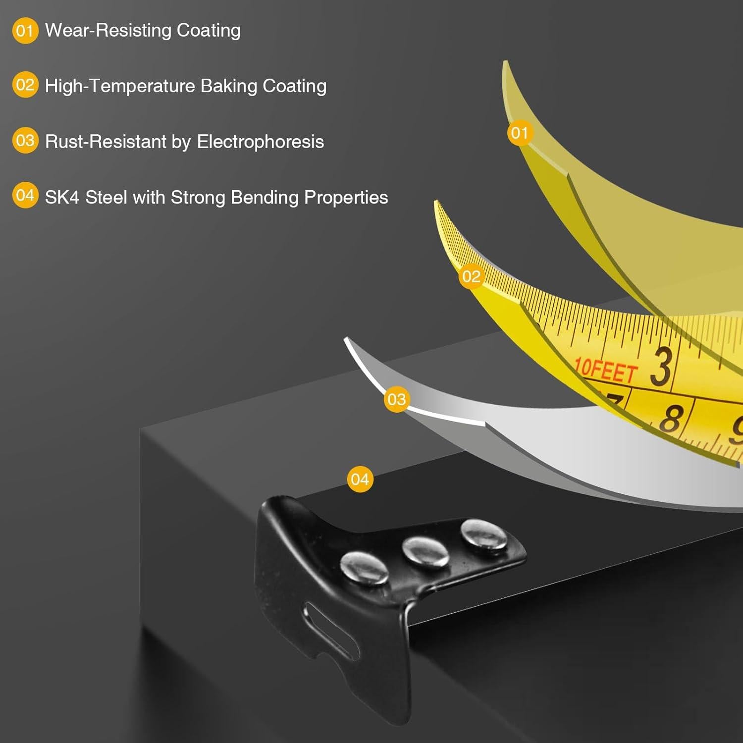 Cinta Métrica Retráctil 3m Henanyouyigongju, Auto-Bloqueo