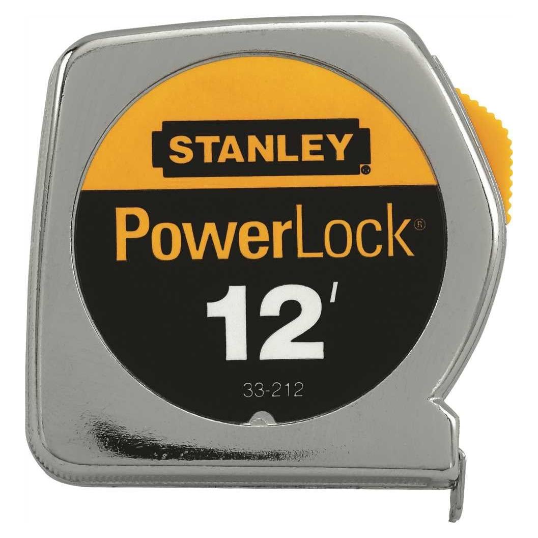 Cinta Métrica Stanley PowerLock 3.66 m con Marcas de Estudio