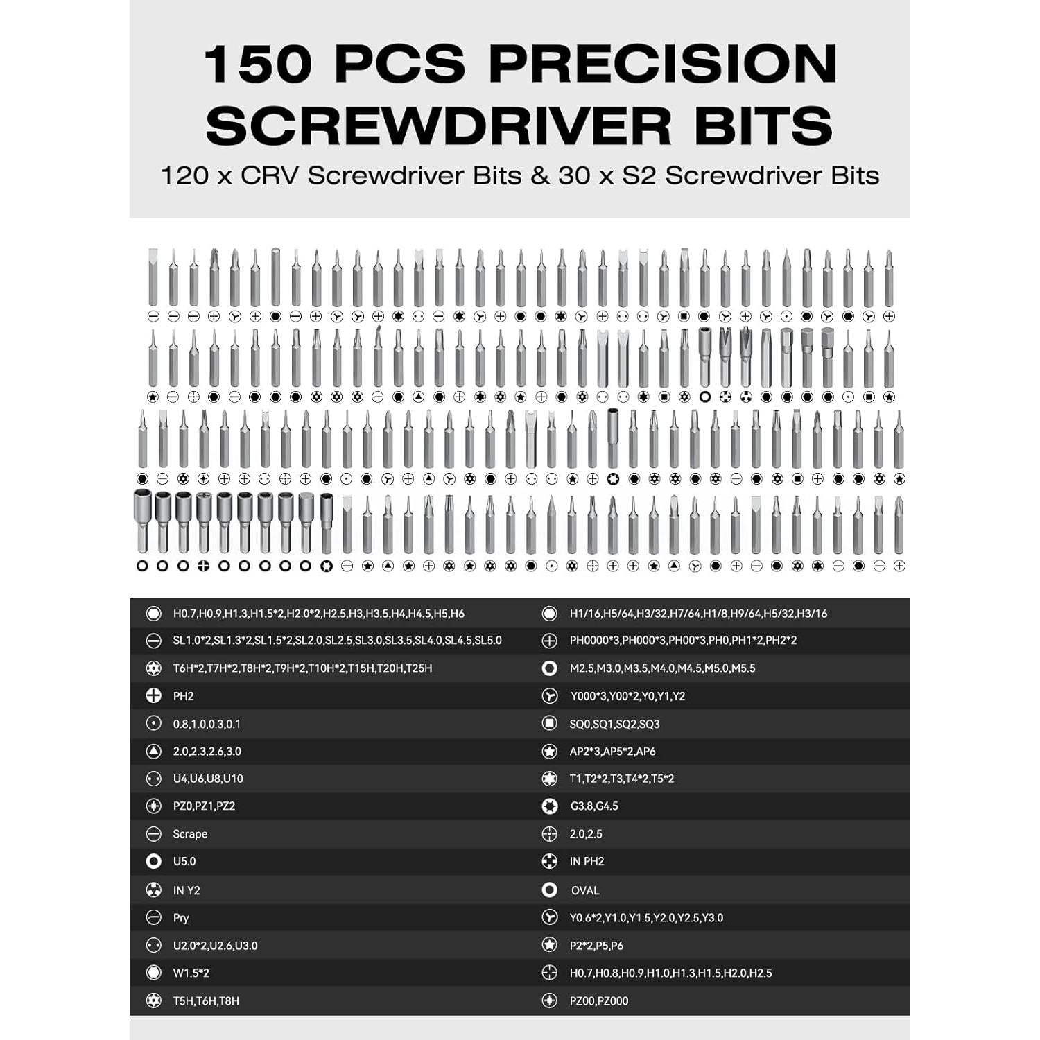 Destornillador Eléctrico Inalámbrico SmoothArmor 162 en 1