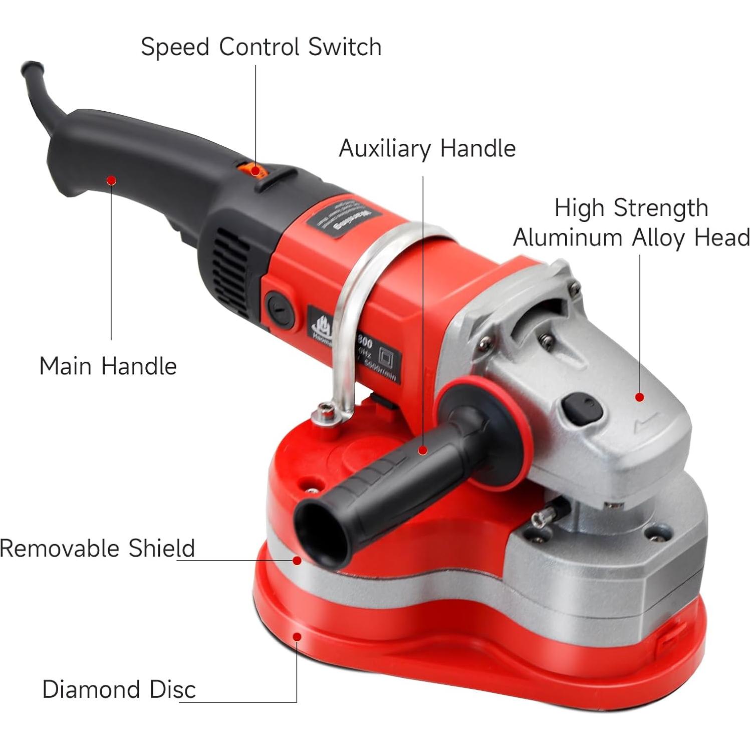 Máquina Pulidora Eléctrica HTAXSCC 2800W 3 Ruedas Diamante