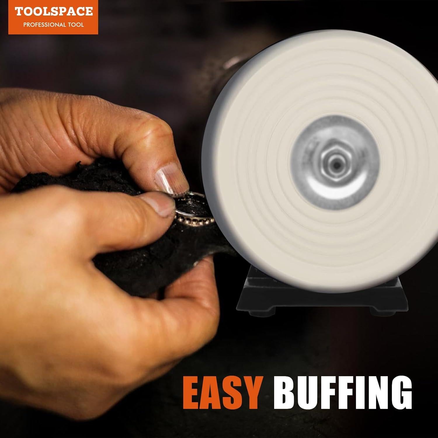 Pulidora de Banco T TOOLSPACE 8" para Metal y Joyería