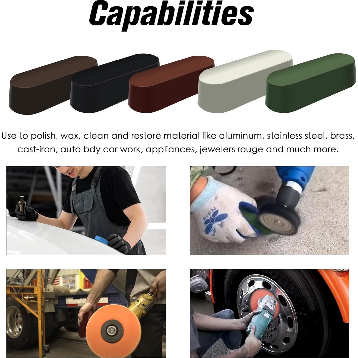 Kit de Pulido de Aluminio 9 Piezas Konvixon 20.32 cm