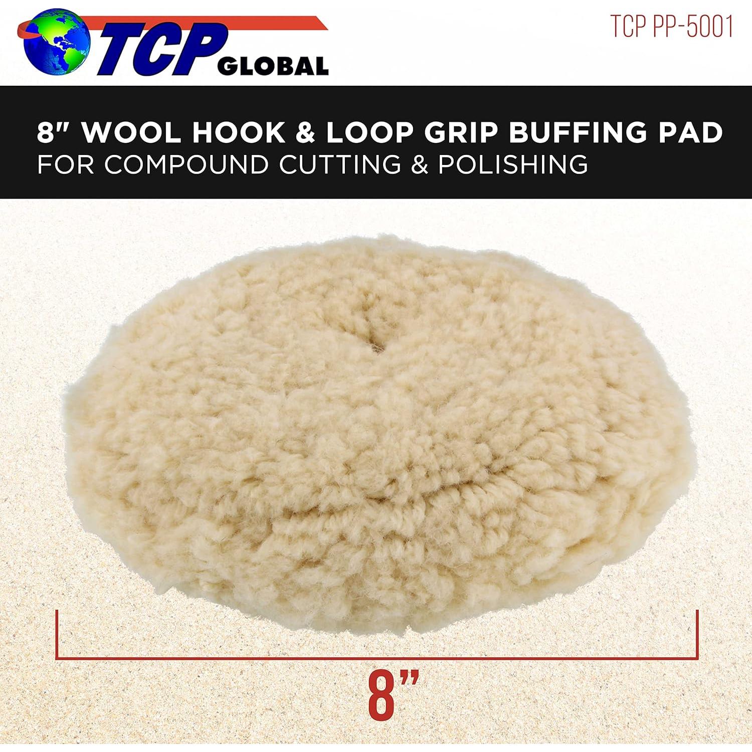 Almohadilla de Pulido TCP Global 20.32 cm 100% Lana Gancho y Bucle