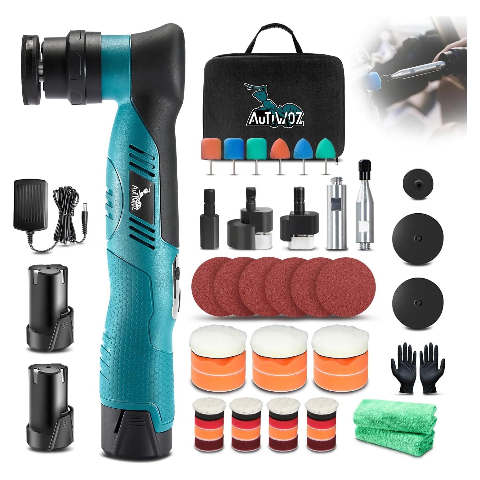 Pulidor Mini Inalámbrico AUTIWOZ KIT 2 12V 6 Velocidades