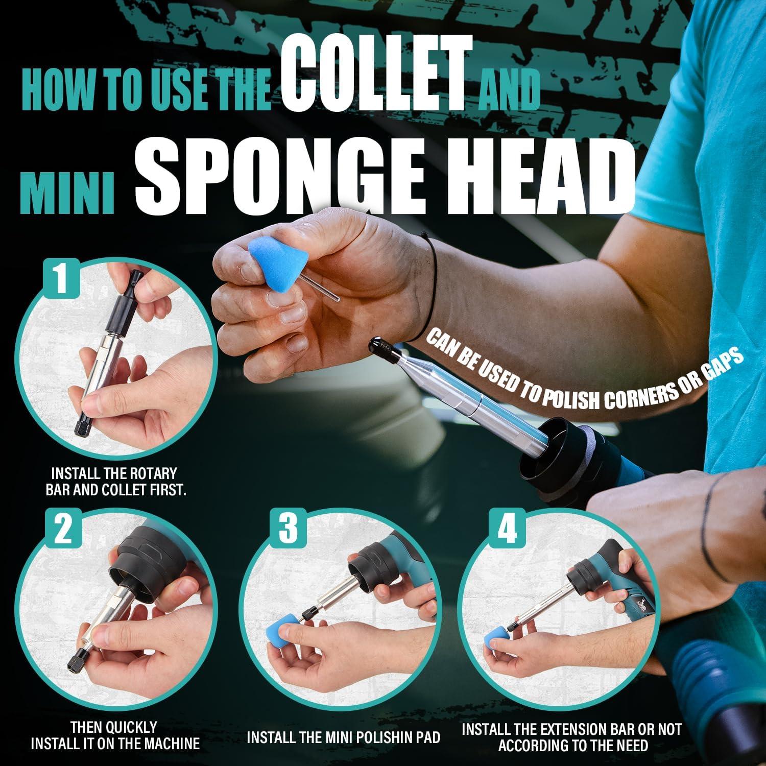 Pulidor Mini Inalámbrico AUTIWOZ KIT 2 12V 6 Velocidades