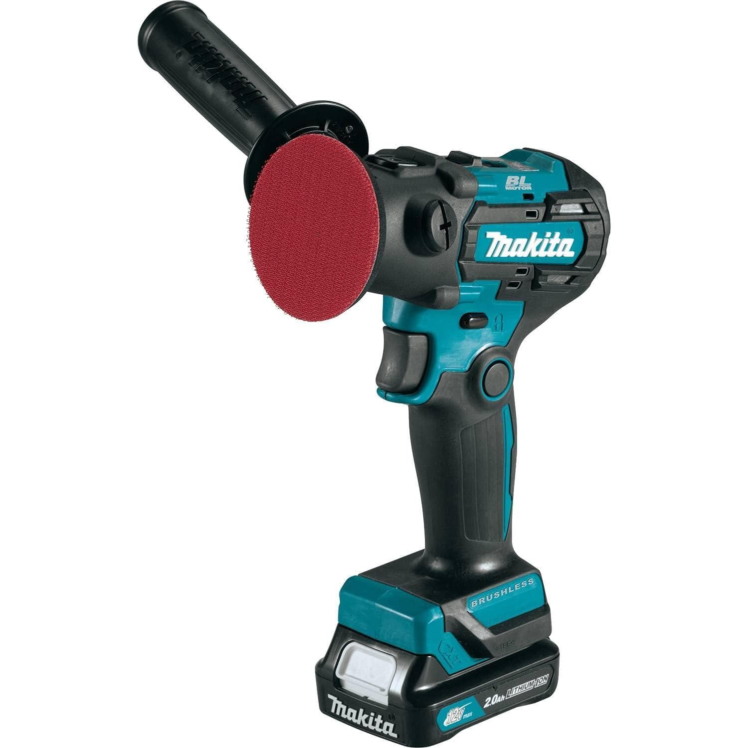 Kit Pulidor/Lijadora 12V Makita CXT Sin Escobillas 3" y 2"