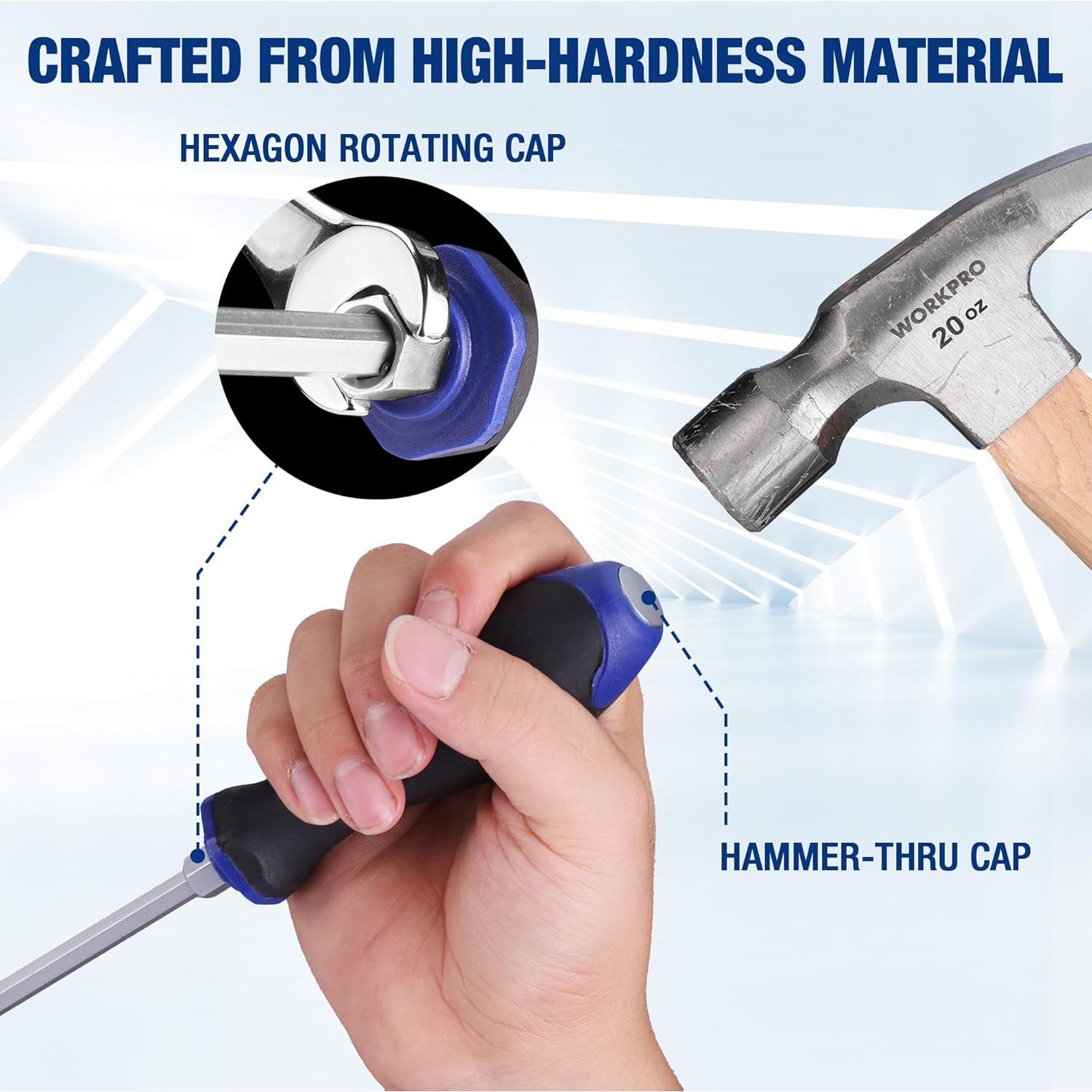 Juego de Destornilladores Magnéticos WORKPRO 24 Piezas Go-Thru