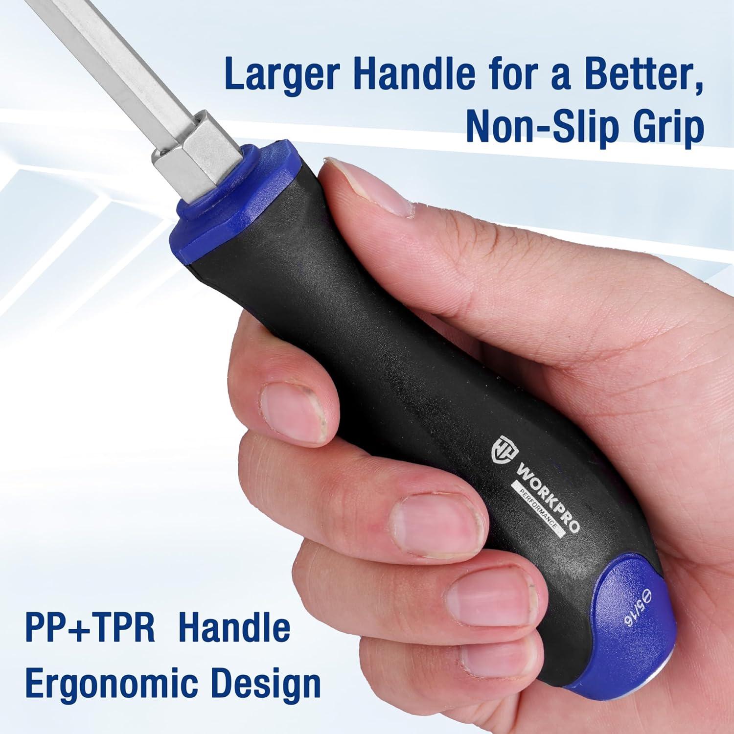 Juego de Destornilladores Magnéticos WORKPRO 24 Piezas Go-Thru