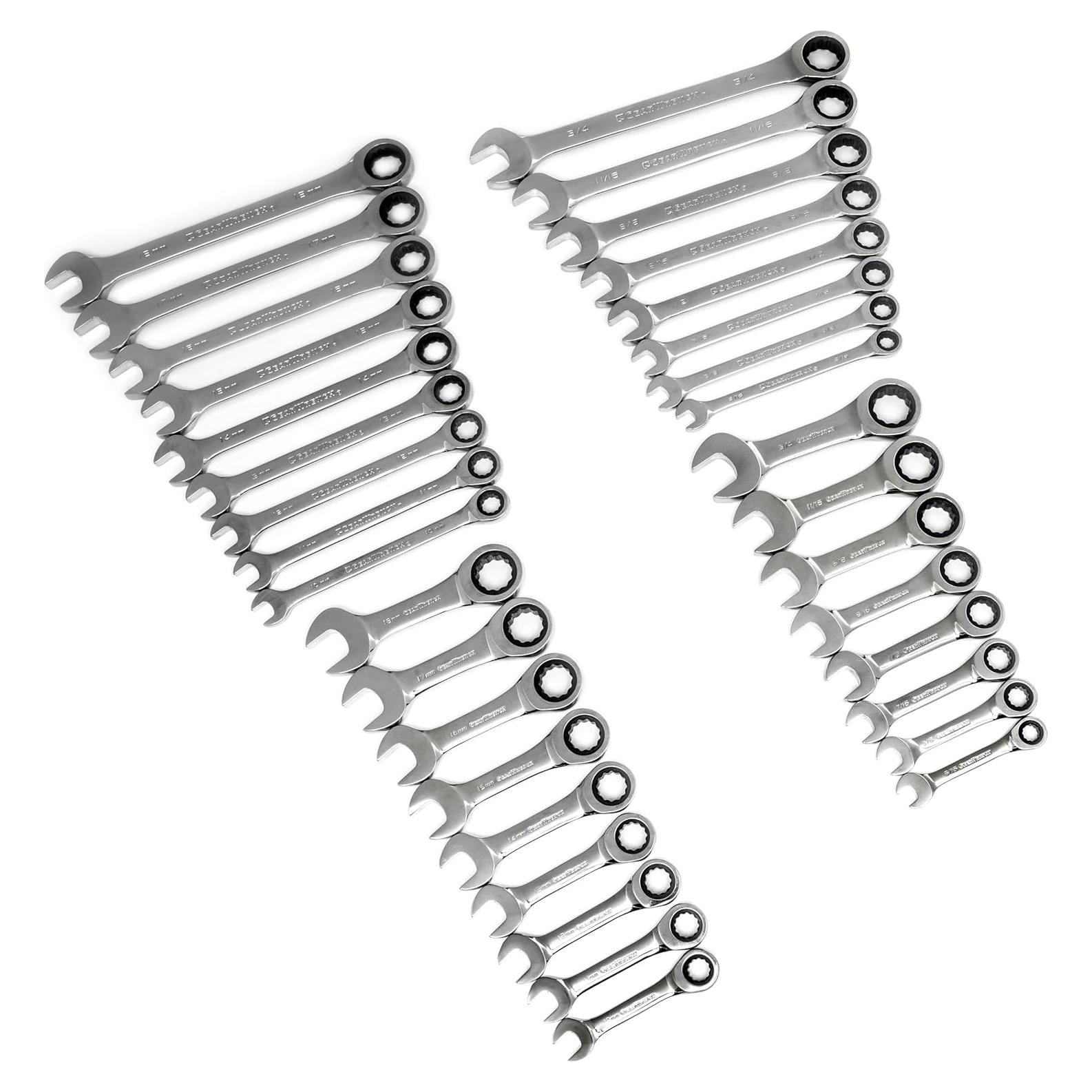 Juego de Llaves de Carraca GEARWRENCH 34 Piezas SAE y Métrico