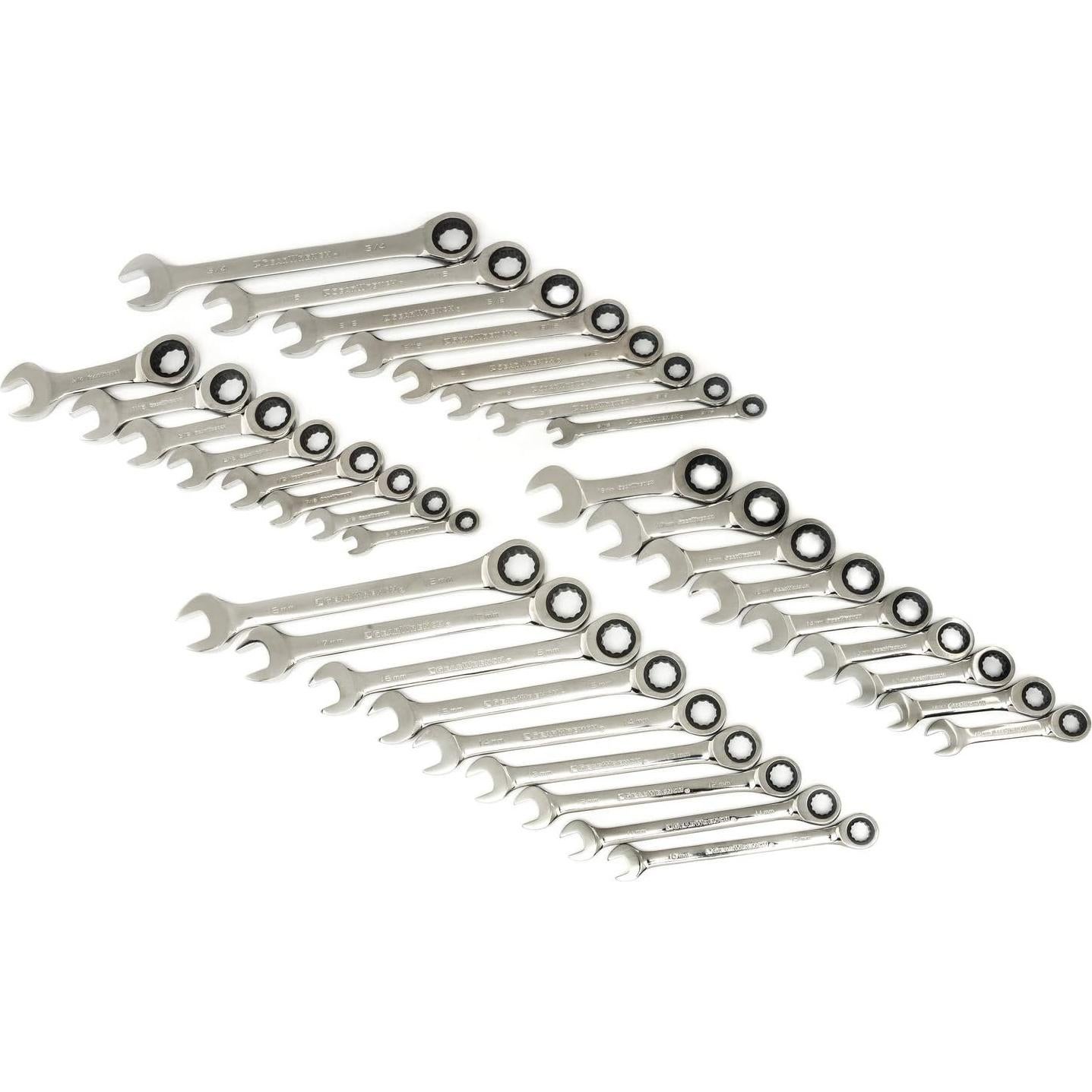 Juego de Llaves de Carraca GEARWRENCH 34 Piezas SAE y Métrico