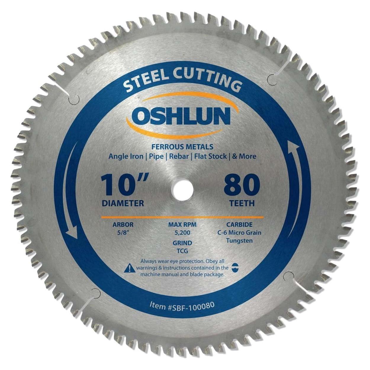 Hoja de Sierra Oshlun SBF-100080 25.4 cm 80 Dientes Carburo