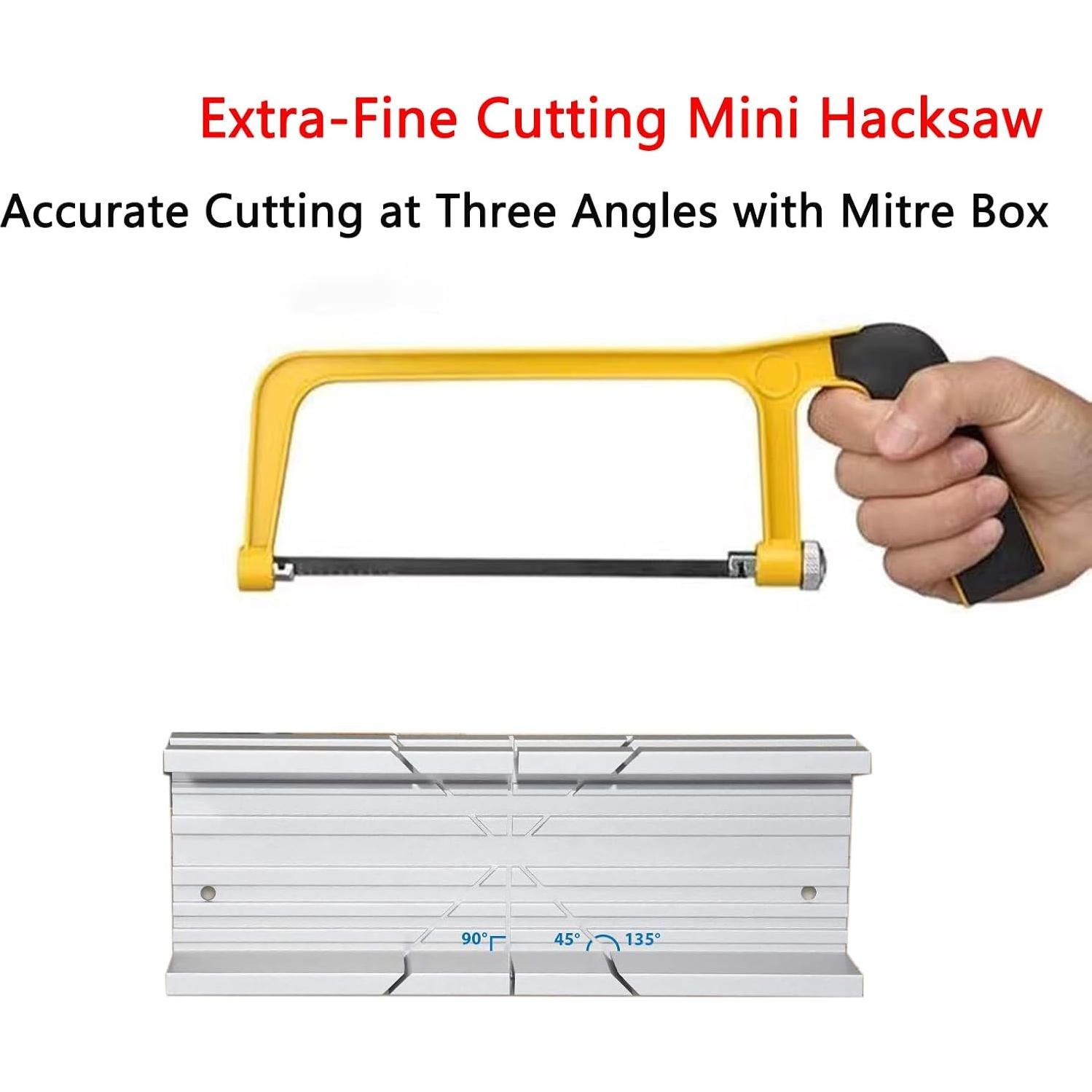 Juego de Caja de Inglete y Sierra Wonglea 5.3" y 6" para Corte Fino