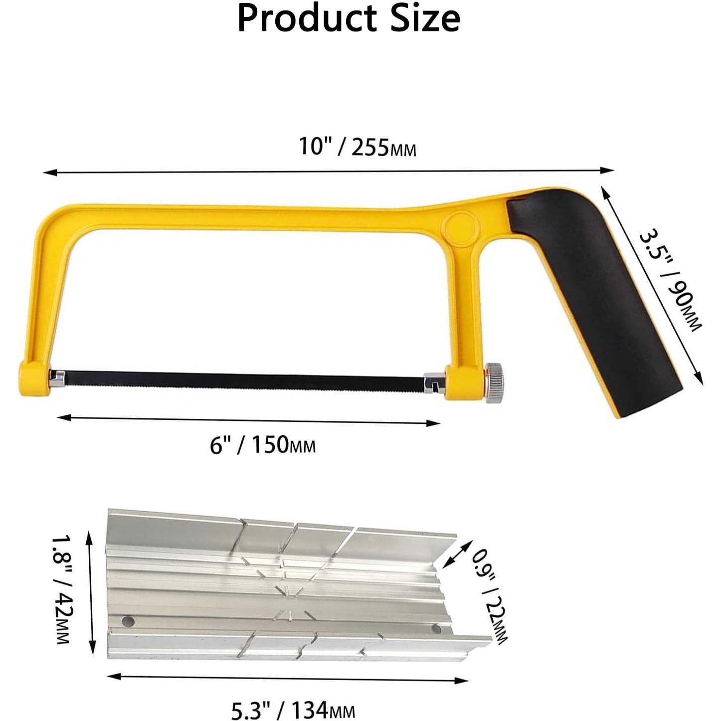 Juego de Caja de Inglete y Sierra Wonglea 5.3" y 6" para Corte Fino