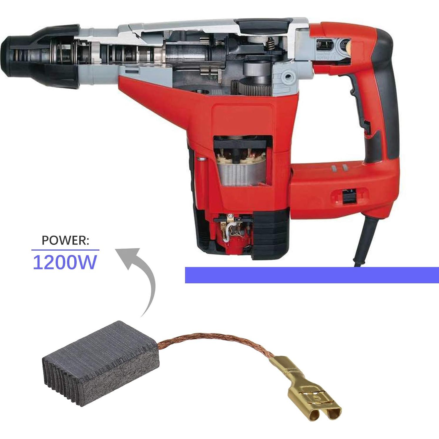 Cepillos de Carbono 15x10x5mm Crear Idea para Taladro y Amoladora