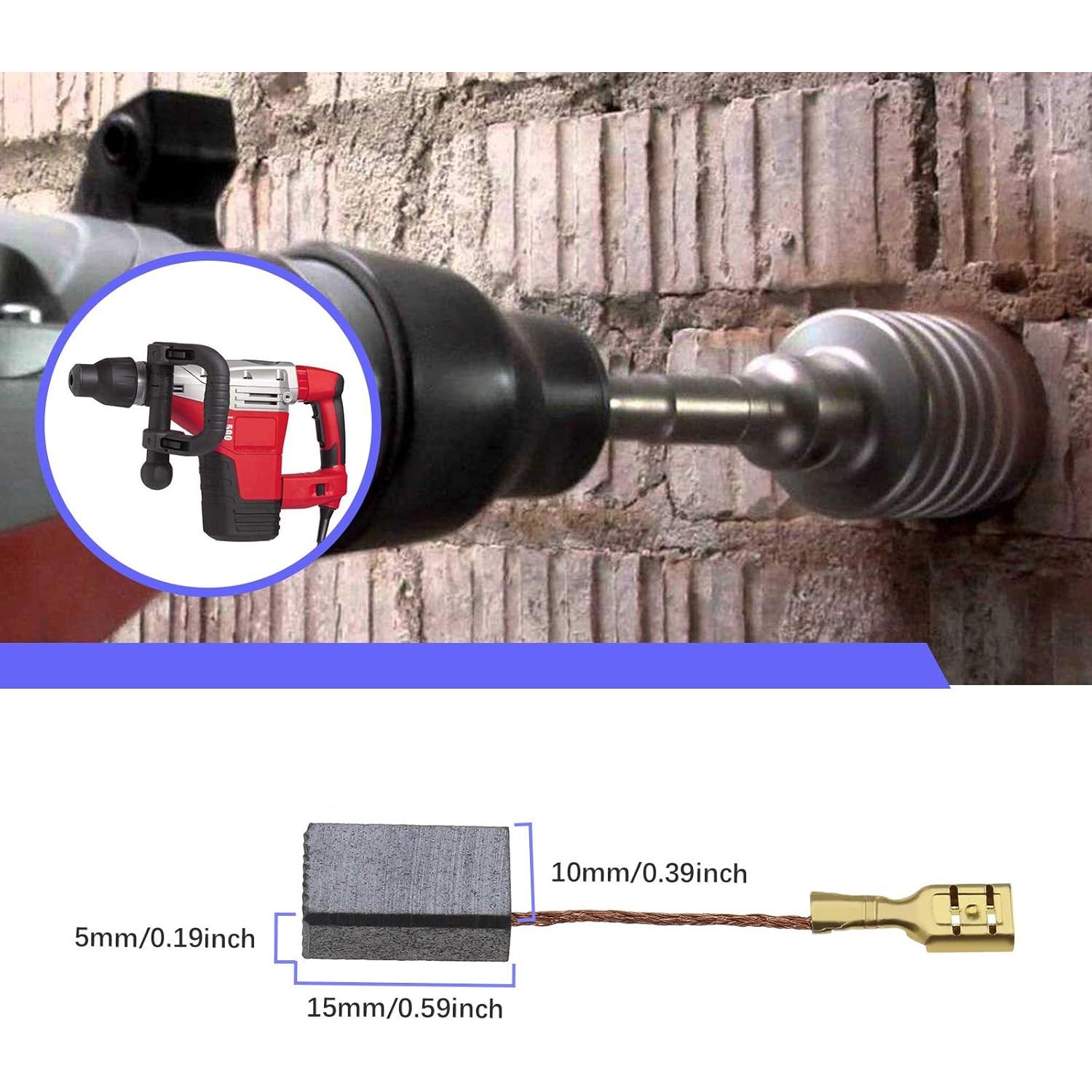 Cepillos de Carbono 15x10x5mm Crear Idea para Taladro y Amoladora