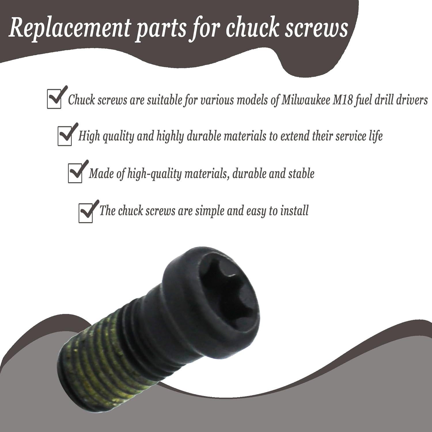 Tornillo de Mandril Follde 05-88-0019 M8.0 x 1 LH T-40 para Milwaukee M18