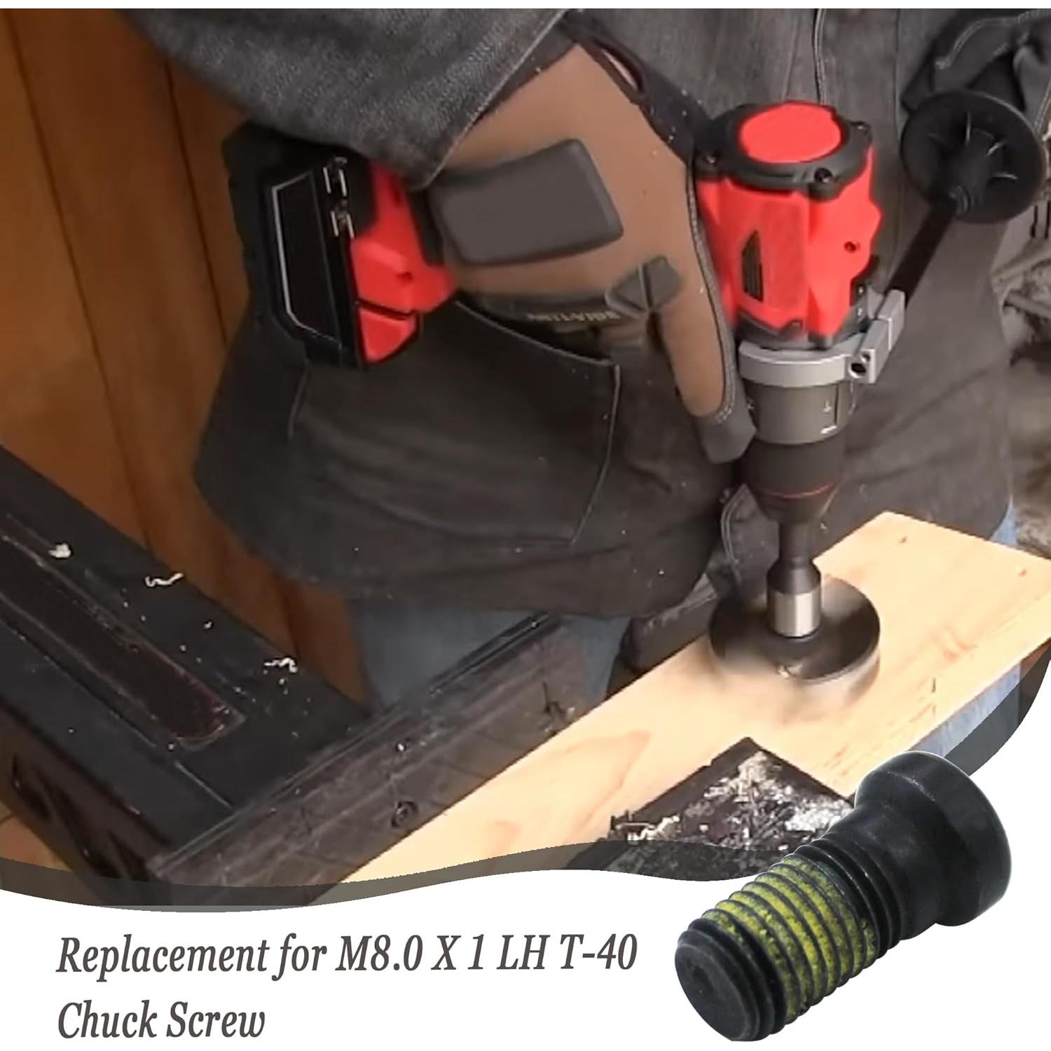 Tornillo de Mandril Follde 05-88-0019 M8.0 x 1 LH T-40 para Milwaukee M18