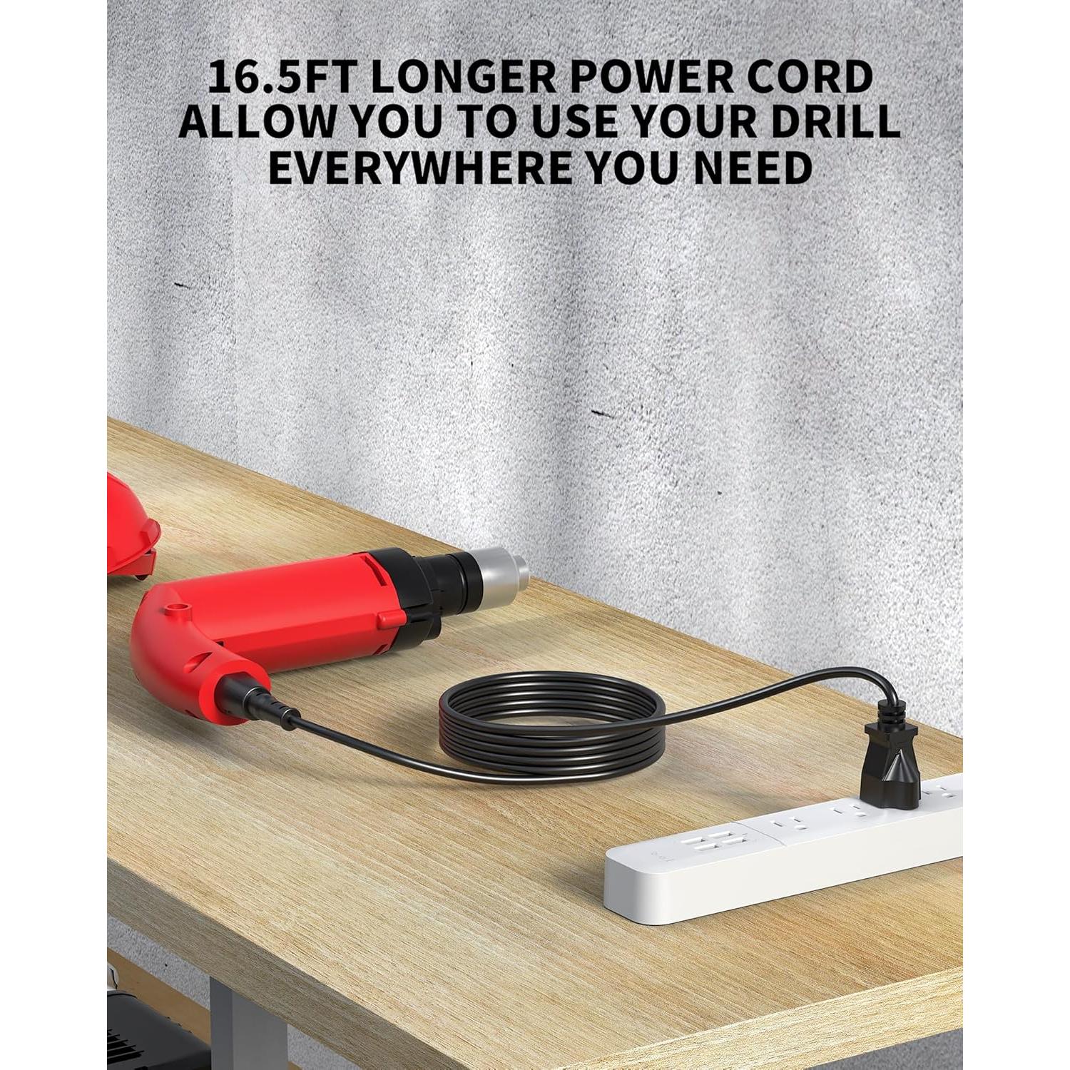 Cable de Alimentación WUKUR 5.03m para Milwaukee Quick Lock