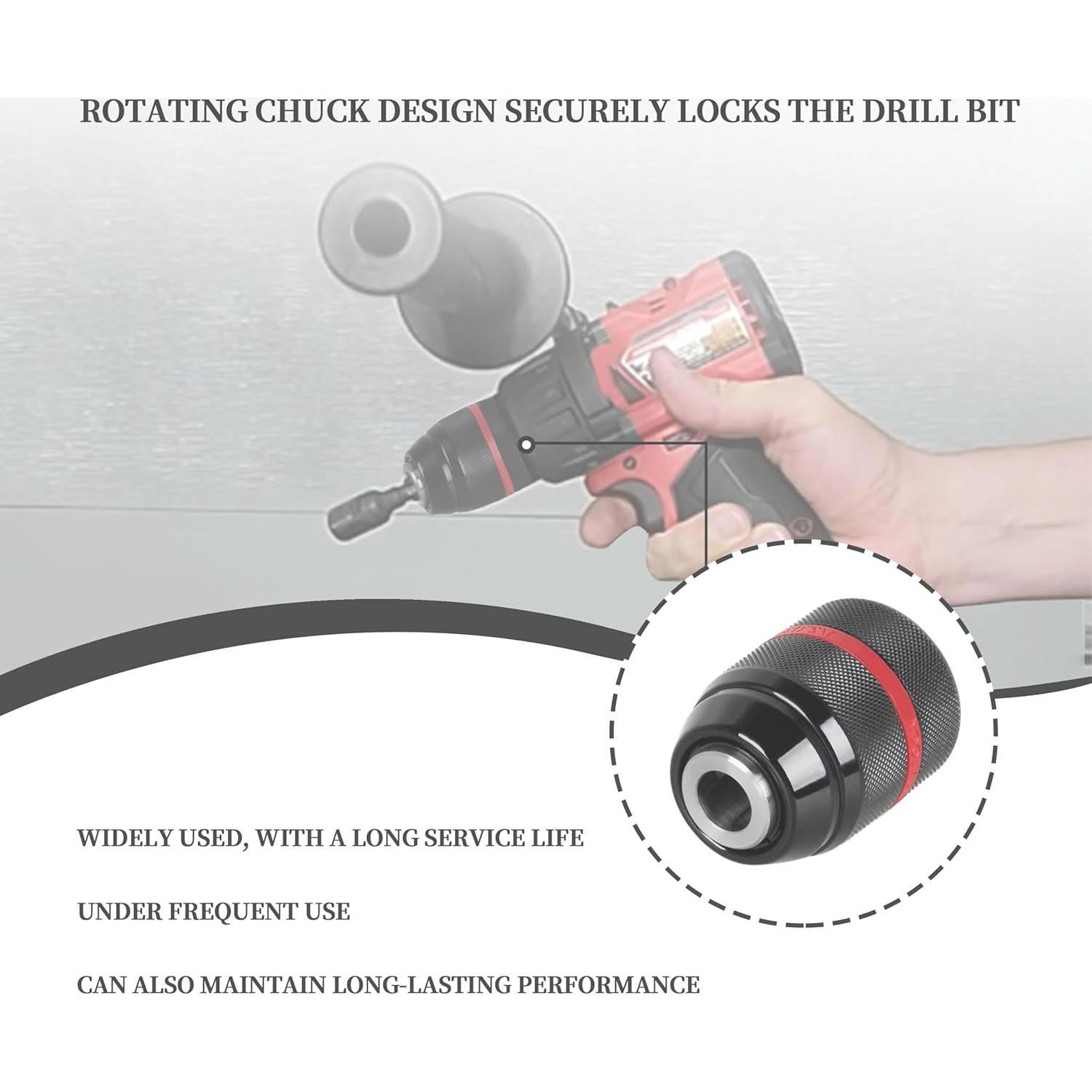 Mandril Sin Llave 1/2" HOLEPU para Taladros Milwaukee M18