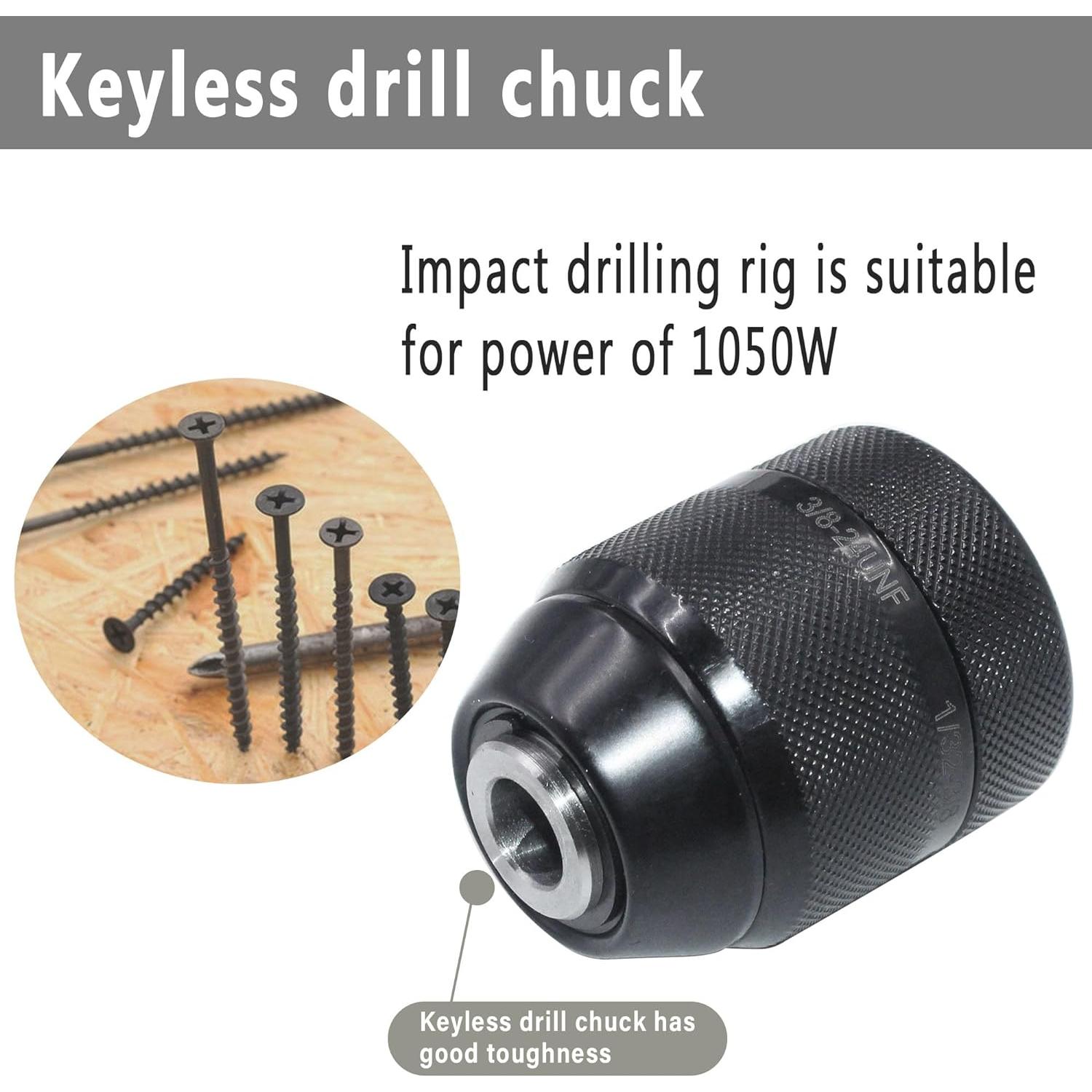 Mandril Sin Llave 3/8" Follde para Brocas 0.8-10mm