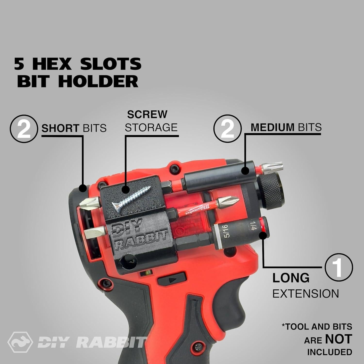 Soporte Magnético para Bits Milwaukee M12 SubCompact DIY Rabbit