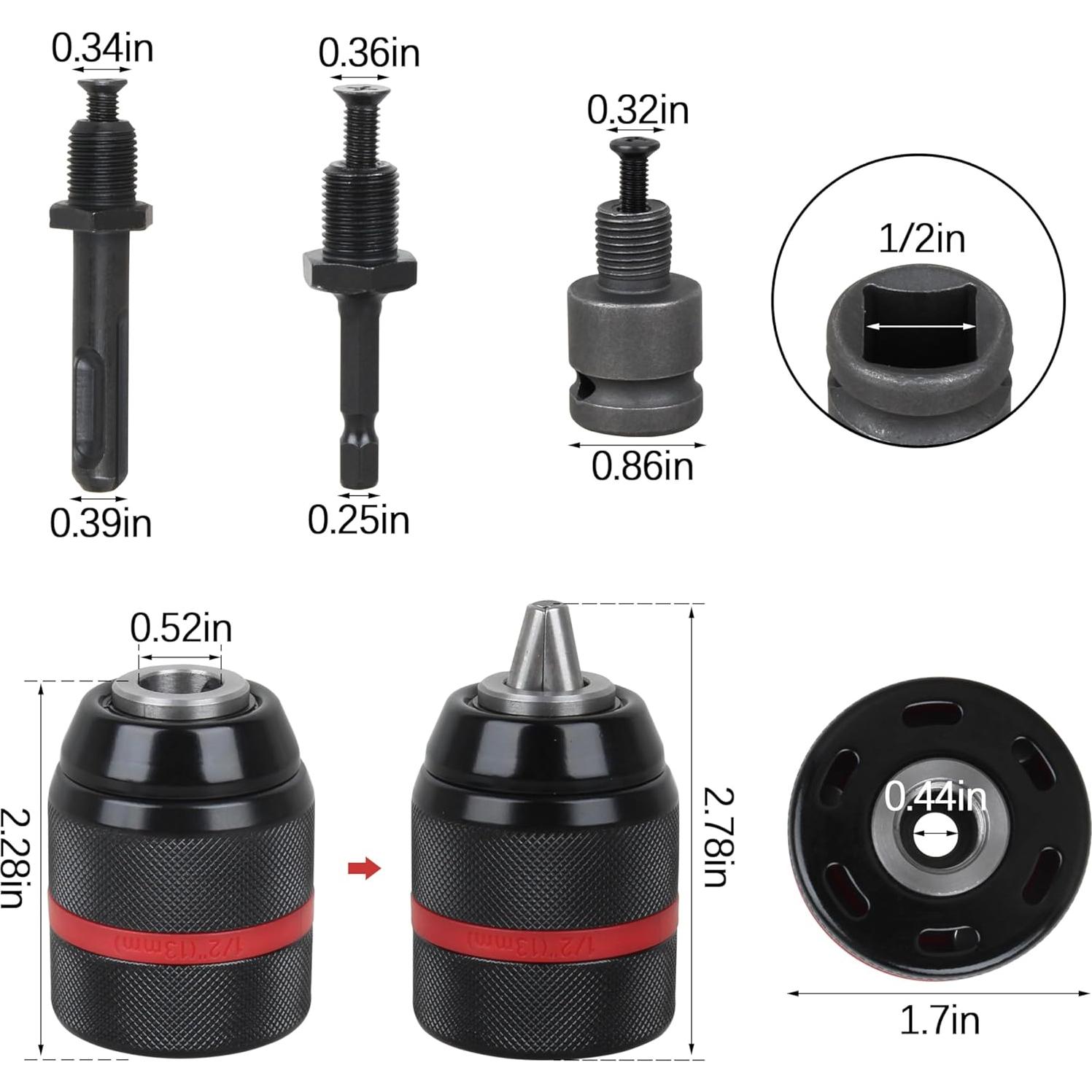 Mandril Sin Llave Zfegto para Milwaukee M18 1.5-13mm