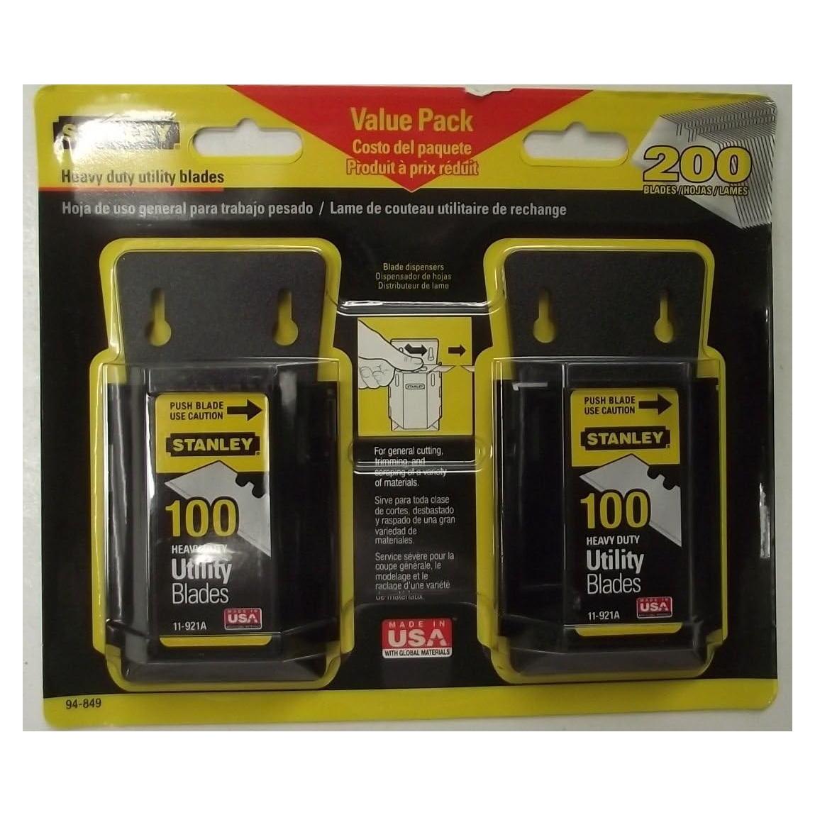 Cuchillas de Utilidad Stanley 94-849F - Paquete de 200