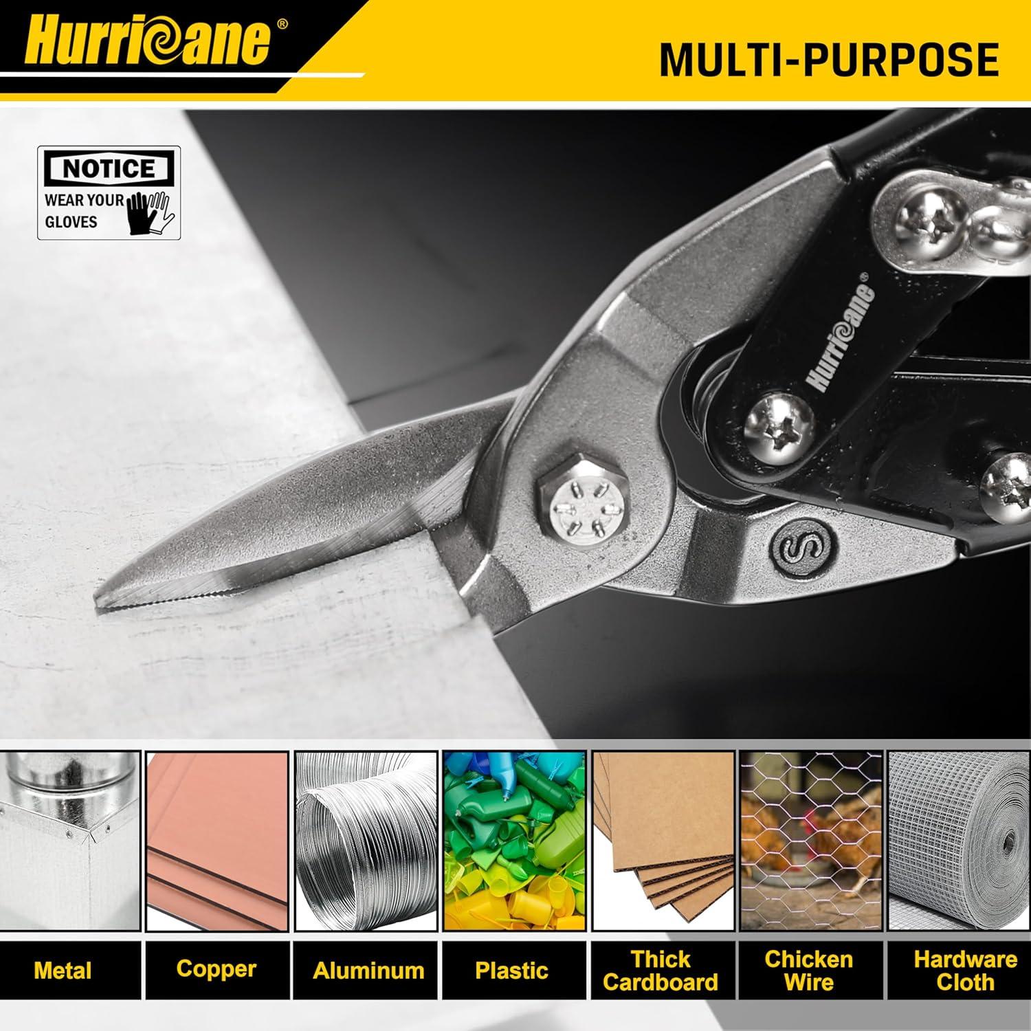 Tijeras de Aviación HURRICANE 10" Corte Recto para Metal