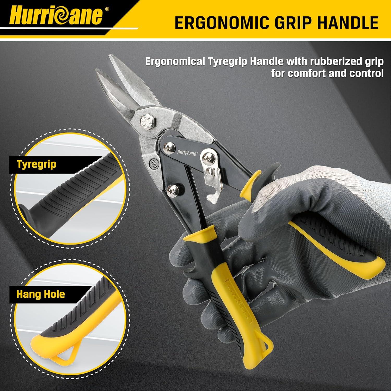 Tijeras de Aviación HURRICANE 10" Corte Recto para Metal